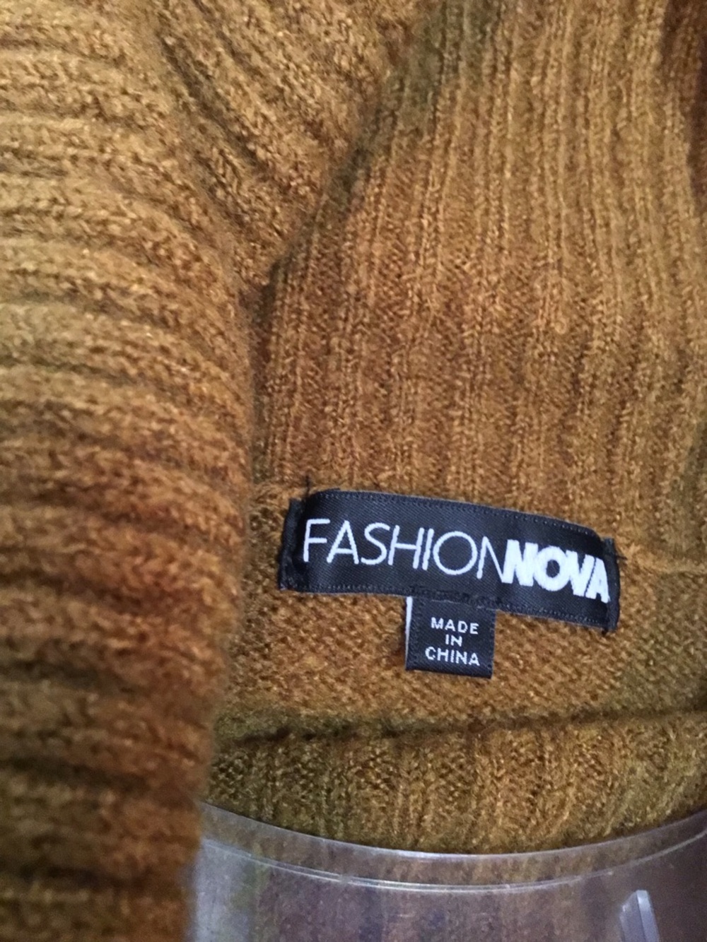 Fashion Nova Women’s Turtleneck Sweater Dress in Camel Brown 1T 217 - Picture 3 of 7